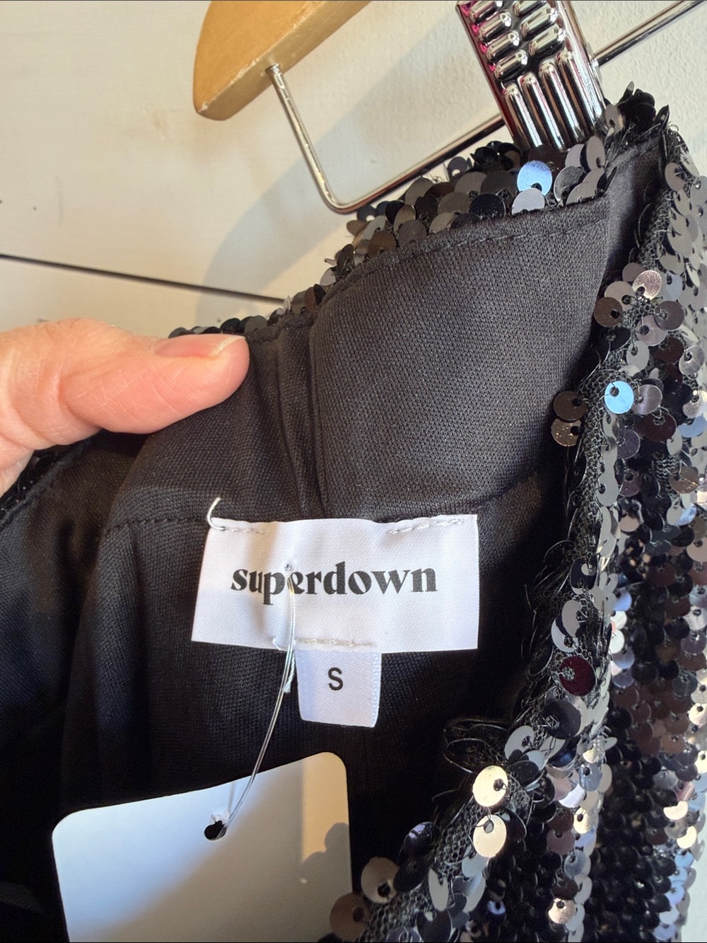 Superdown black sequin pants - Picture 6 of 10